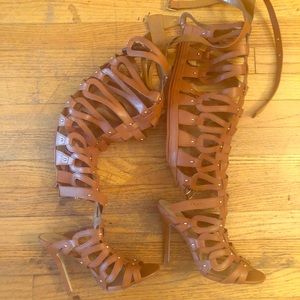 Size 8 never worn gladiator heel sandals
